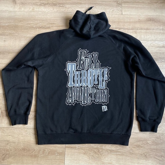 FXR zipup hoodie size large black full throttle addiction - Picture 2 of 4